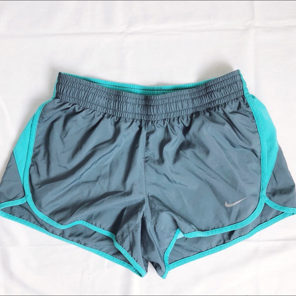 NWOT Nike 2-in-1 training shorts gray turquoise